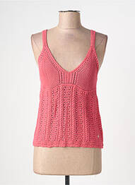 Pull stretch fines bretelles rose LA PETITE ETOILE femme