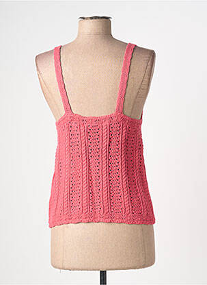 Pull col v fines bretelles rose LA PETITE ETOILE femme