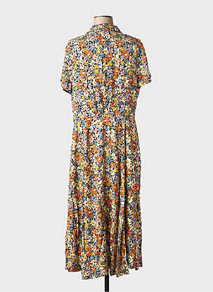 Robe longue manches courtes manches courtes jaune EMILYANDFIN femme