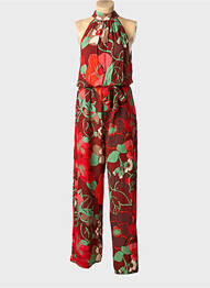 Combi-pantalon sans manche sans manche rouge KING LOUIE femme