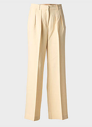 Pantalon chino taille à pinces taille haute beige KING LOUIE femme