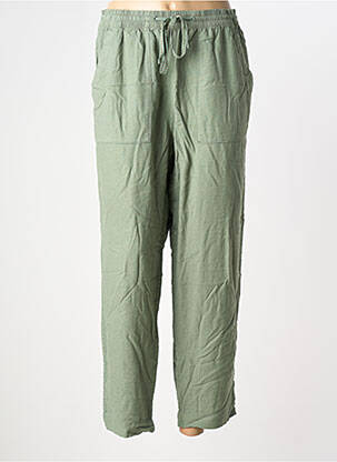 Pantalon droit tissage crêpe taille normale vert WHITE STUFF femme