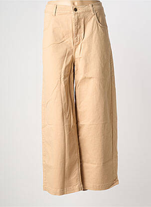 Jeans coupe large stretch taille haute beige BLUTSGESCHWISTER femme