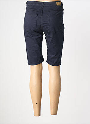 Bermuda tissage popeline taille normale bleu KANOPE femme