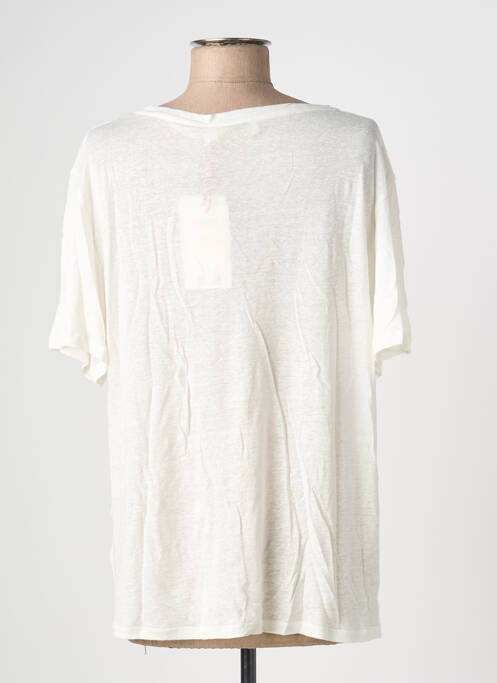 T-shirt col v manches courtes beige LA PETITE ETOILE femme
