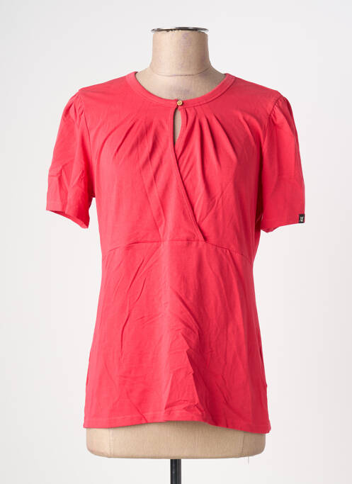T-shirt stretch manches courtes rouge BLUTSGESCHWISTER femme