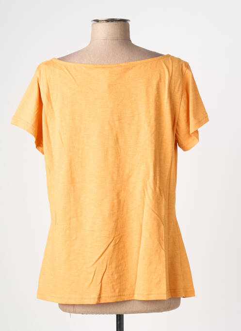 T-shirt stretch manches courtes orange TRANQUILLO femme