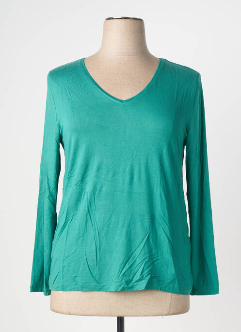 T-shirt col v manches longues vert LA FIANCÉE femme
