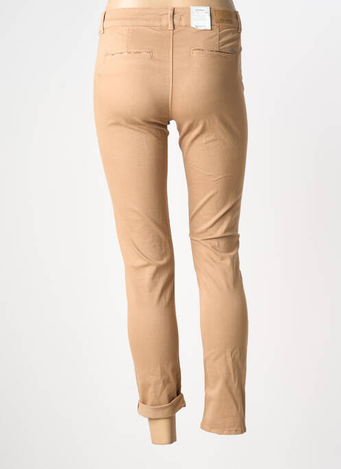 Pantalon chino tissage popeline taille normale beige KANOPE femme