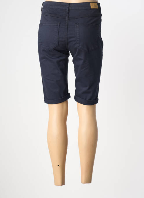 Bermuda tissage popeline taille normale bleu KANOPE femme