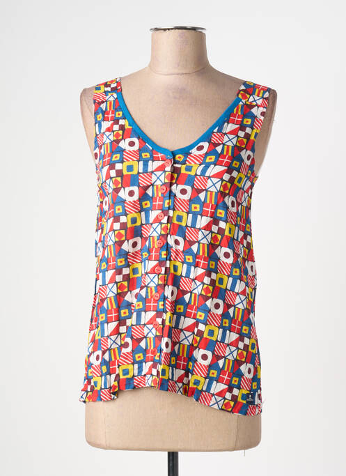 Top rouge MOUSQUETON femme