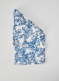 Foulard imprimé fantaisie bleu MOUSQUETON femme