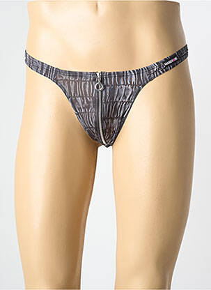 String imprimé fantaisie gris HOM homme