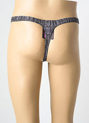 String imprimé fantaisie gris HOM homme