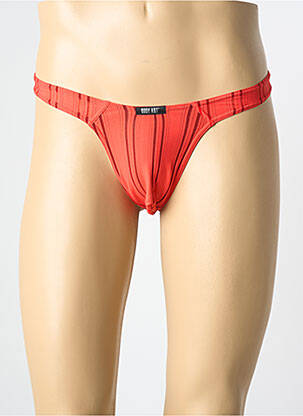 String imprimé fantaisie orange BODY ART homme