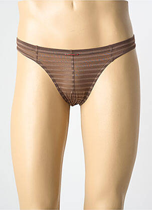 String imprimé fantaisie marron OLAF BENZ homme