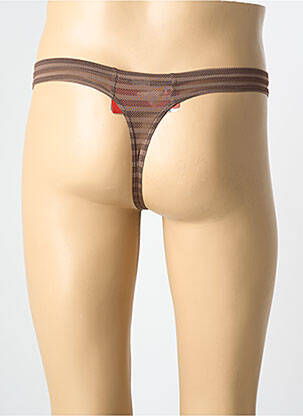 String imprimé fantaisie marron OLAF BENZ homme