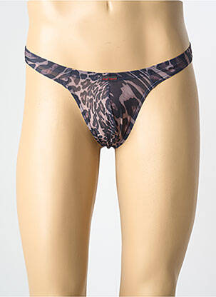 String imprimé fantaisie marron OLAF BENZ homme