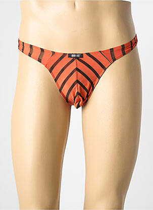 String imprimé fantaisie orange BODY ART homme