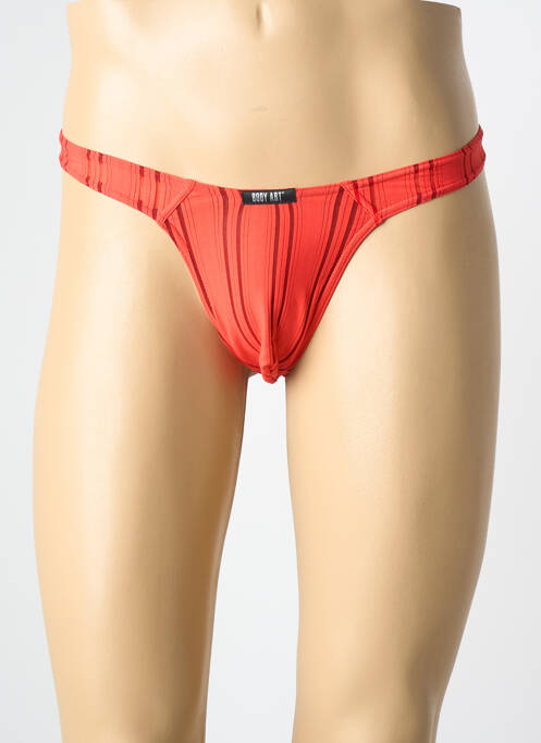 String imprimé fantaisie orange BODY ART homme