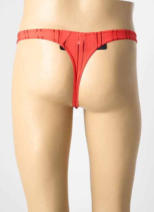 String imprimé fantaisie orange BODY ART homme