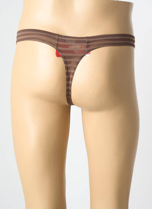 String imprimé fantaisie marron OLAF BENZ homme