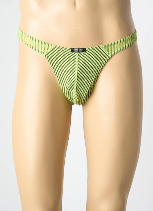 String imprimé fantaisie vert BODY ART homme