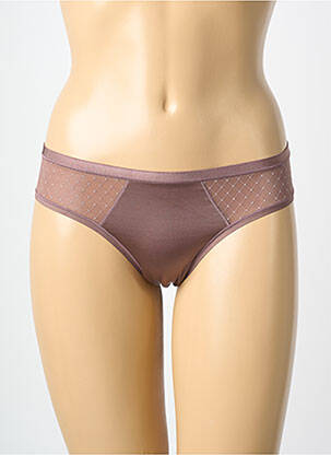 Shorty effet matière satinée marron ROSA FAIA femme