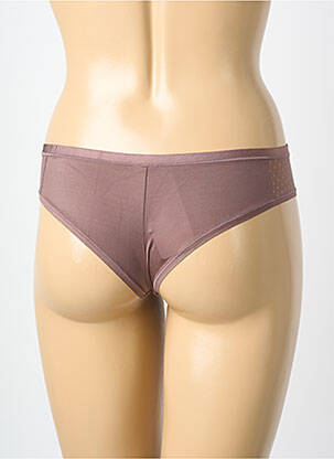 Shorty effet matière satinée marron ROSA FAIA femme