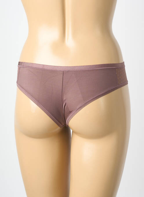 Shorty effet matière satinée marron ROSA FAIA femme