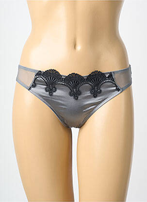 String tissage satiné gris MILLESIA femme