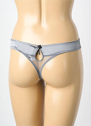 String tissage satiné gris MILLESIA femme