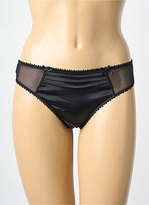 String tissage satiné noir MILLESIA femme