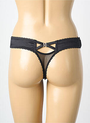 String tissage satiné noir MILLESIA femme