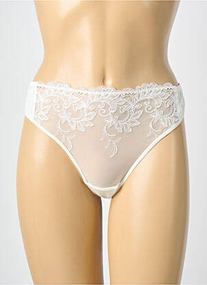 Tanga stretch blanc MILLESIA femme