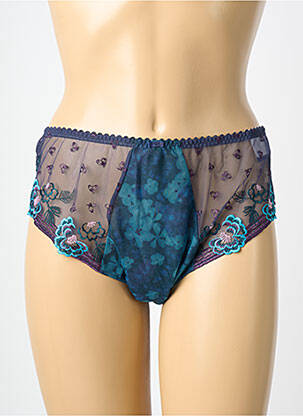 Tanga tissage satiné bleu PRIMADONNA femme