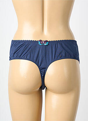 Tanga tissage satiné bleu PRIMADONNA femme