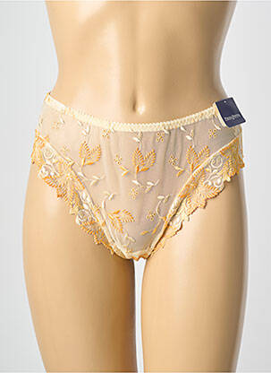 Tanga effet matière satinée jaune PRIMADONNA femme