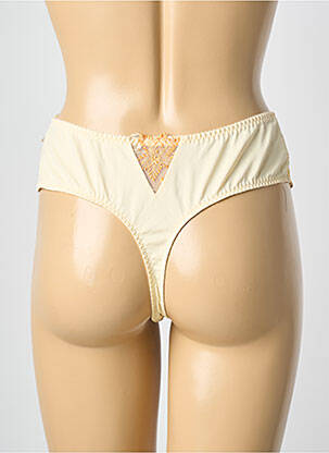 Tanga effet matière satinée jaune PRIMADONNA femme