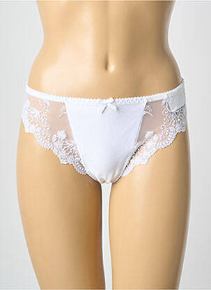 Tanga tissage satiné blanc PRIMA DONNA femme