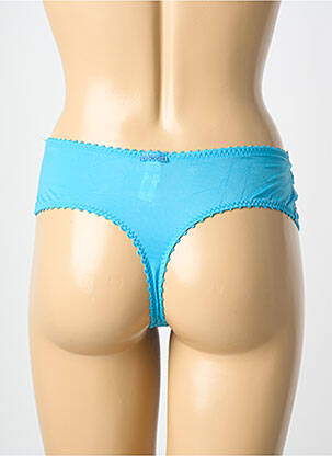 Tanga tissage satiné bleu PRIMADONNA femme