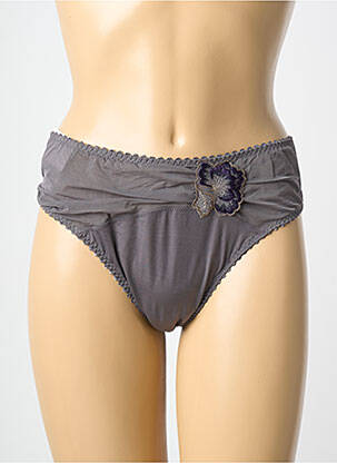 Tanga tissage satiné gris PRIMADONNA femme