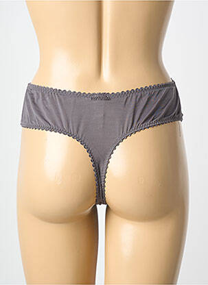 Tanga tissage satiné gris PRIMADONNA femme