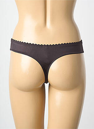 Tanga tissage satiné marron PRIMADONNA femme