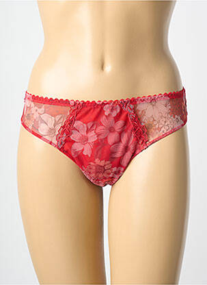 Tanga tissage satiné rouge PRIMADONNA femme