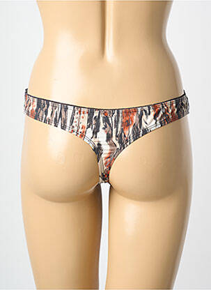 Tanga tissage satiné noir ESPRIT femme