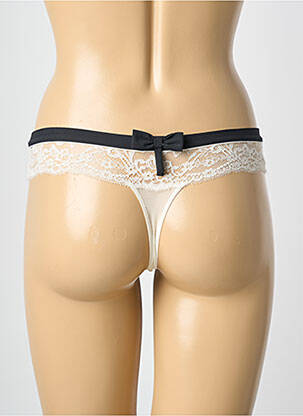 Tanga tissage satiné beige MARIE JO femme