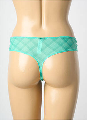 Tanga tissage satiné vert MARIE JO femme