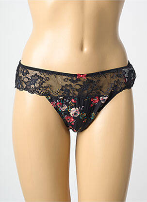 Tanga stretch noir MARIE JO femme