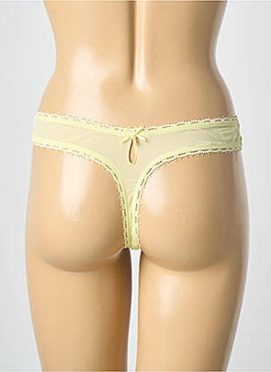 Tanga tissage satiné jaune MARIE JO femme